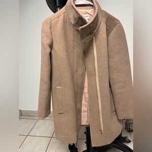J crew tan city coat 0p